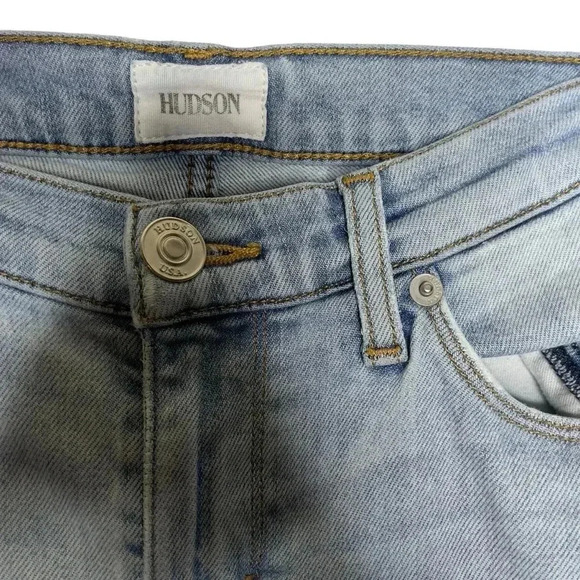 HUDSON ‘Nico Custom Midrise Patchwork Super  Skinny’ Denim Jeans Size 26 - Picture 8 of 10